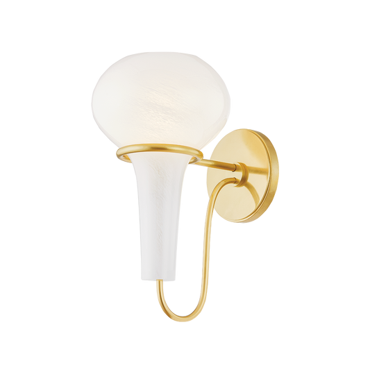 ADAMS CORNER Wall Sconce with Aged Brass Finish