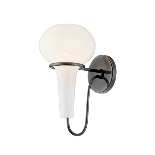 ADAMS CORNER Wall Sconce with Black Nickel Finish