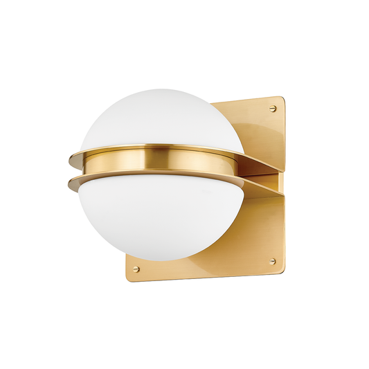 Rudolf Wall Sconce with Aged Brass Finish