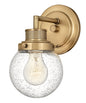 Poppy Small Single Light Vanity In Light Brass Finish