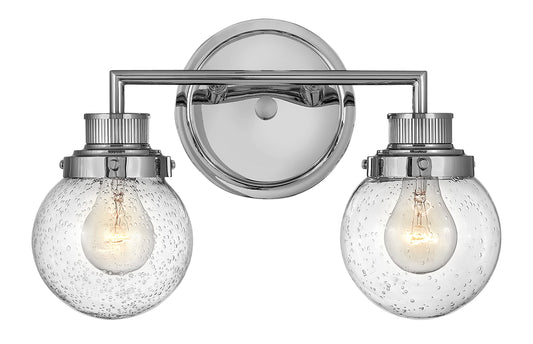 Poppy Small Two Light Vanity In Chrome Finish