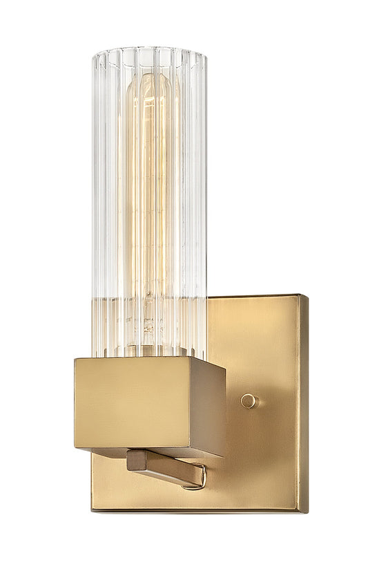 Xander Medium Single Light Vanity In Light Brass Finish
