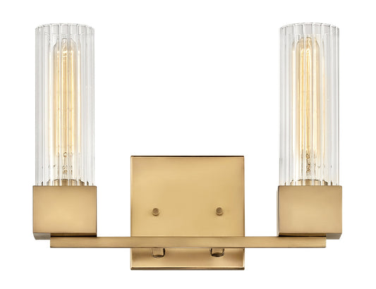 Xander Small Two Light Vanity In Light Brass Finish