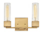 Xander Small Two Light Vanity In Light Brass Finish