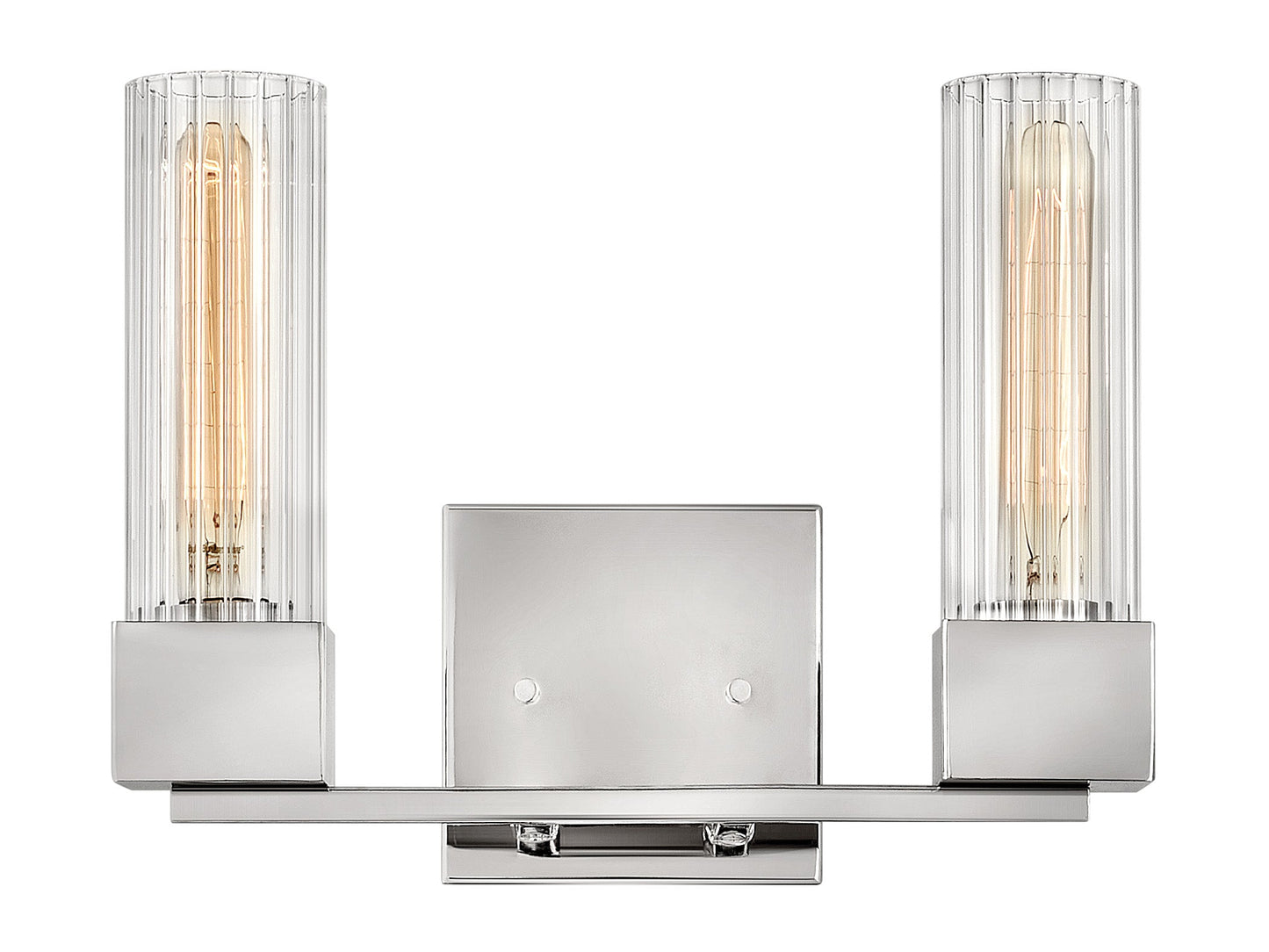 Xander Small Two Light Vanity In Polished Nickel Finish