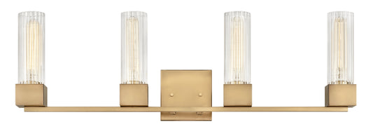 Xander Large Four Light Vanity In Light Brass Finish