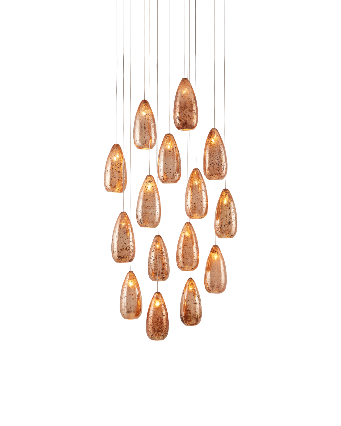 Rame 15-Light Round Multi-Drop Pendant