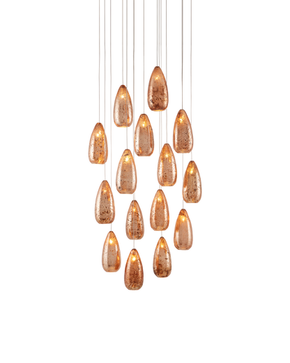 Rame 15-Light Round Multi-Drop Pendant