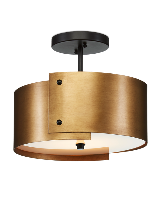 Ritsu Brass Semi-Flush Mount