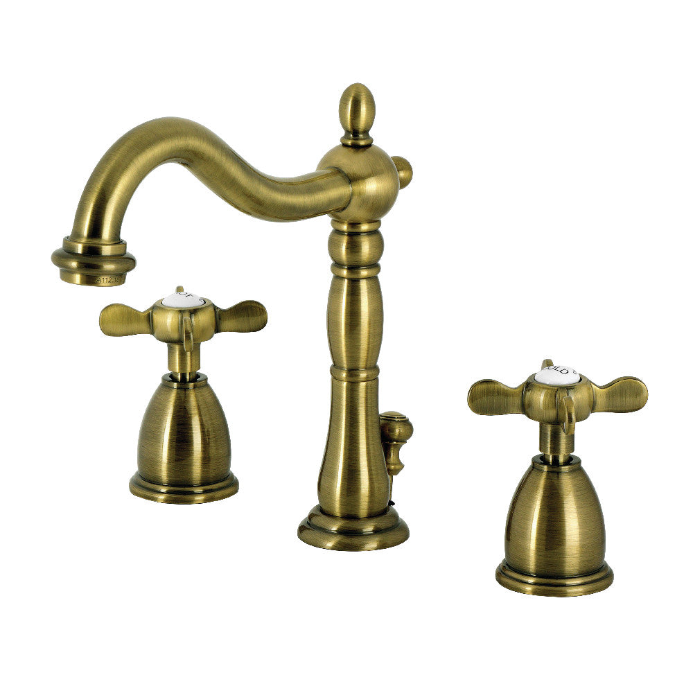 Essex Widespread Bathroom Faucet in Antique Brass