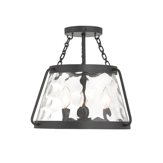 Crawford 3-Light Ceiling Light in Matte Black Matte Black