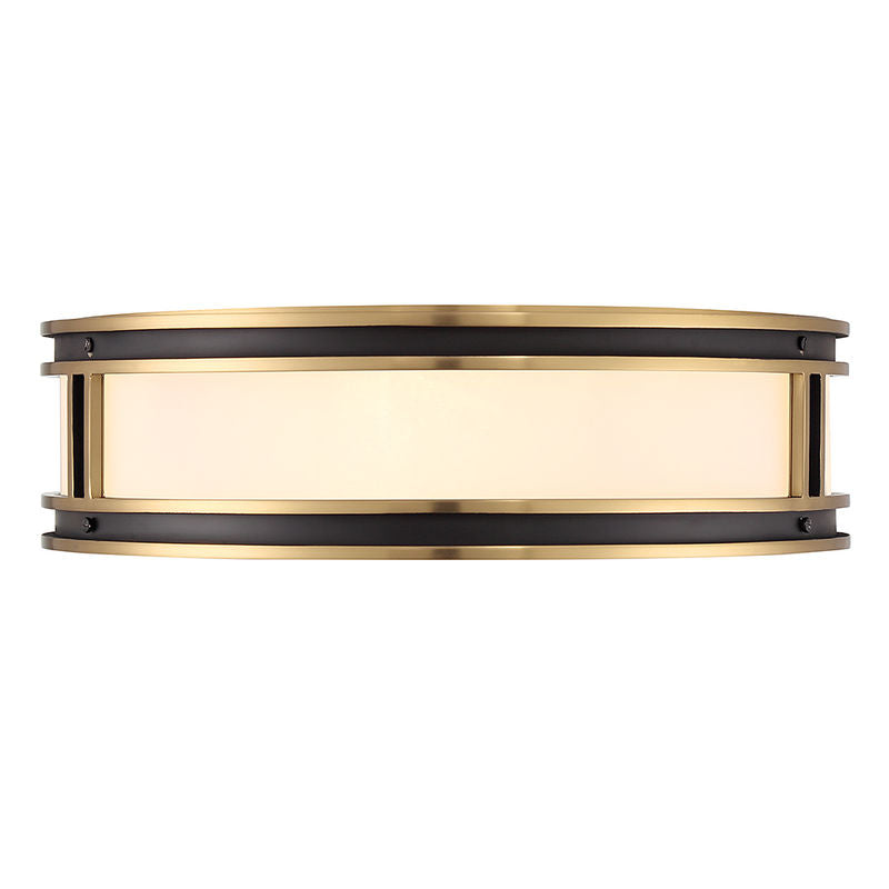 Alberti 4-Light Ceiling Light in Matte Black with Warm Brass Accents Matte Black with Warm Brass