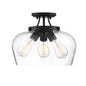 Octave 3-Light Ceiling Light in Black Black