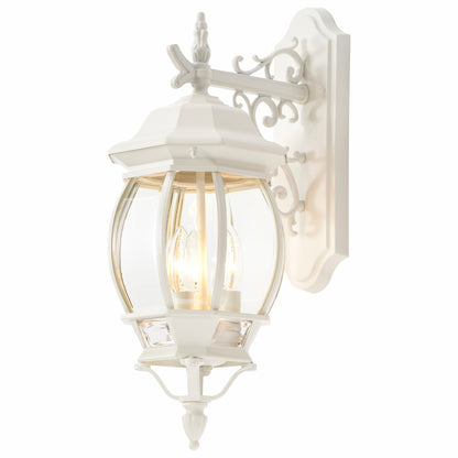 Central Park; 3 Light; 22 in.; Wall Lantern with Clear Beveled Glass