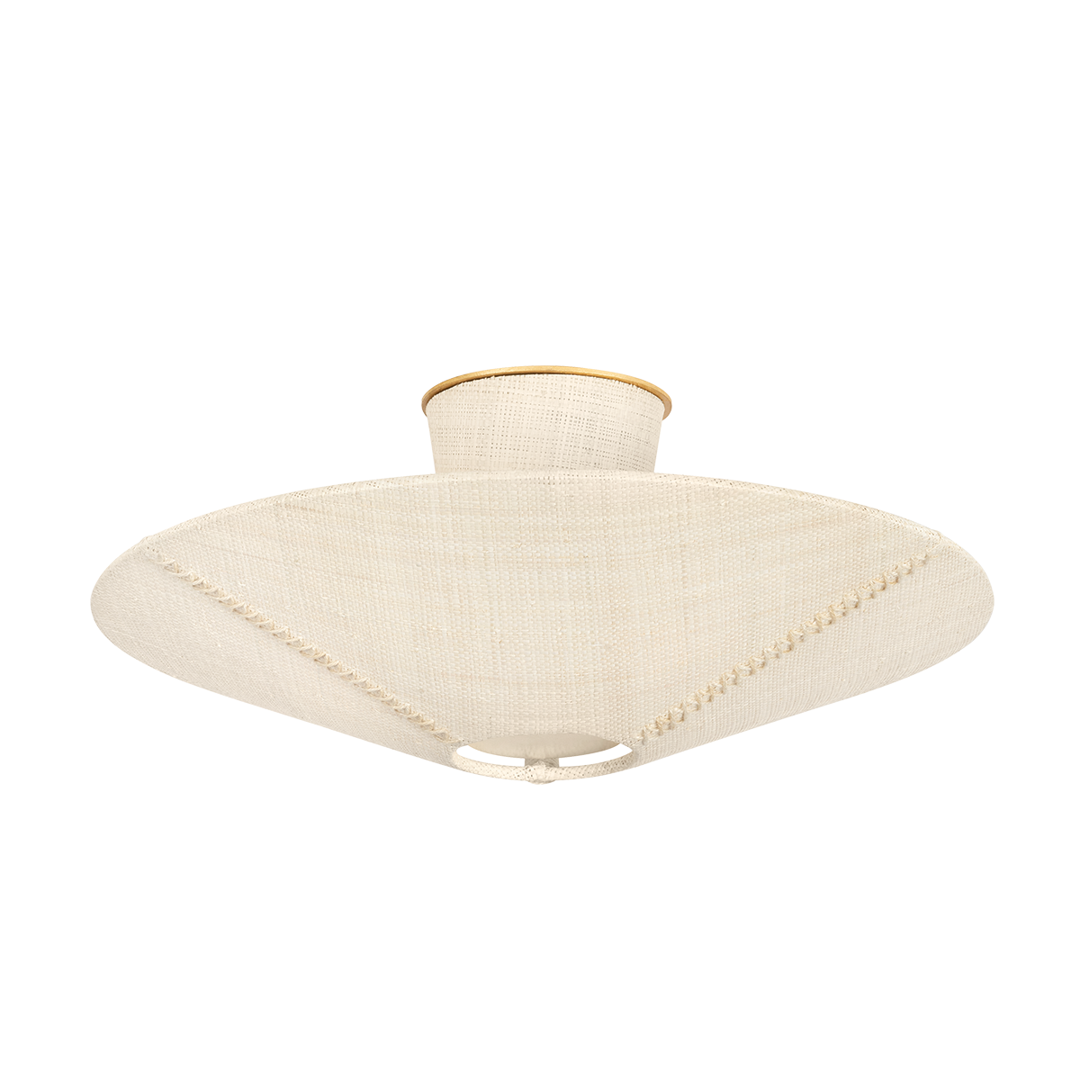 SALISBURY MILLS Semi Flush with Gold Leaf Finish