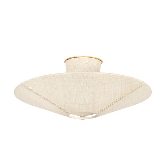 SALISBURY MILLS Semi Flush with Gold Leaf Finish