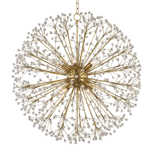 Dunkirk Chandelier with Aged Brass Finish