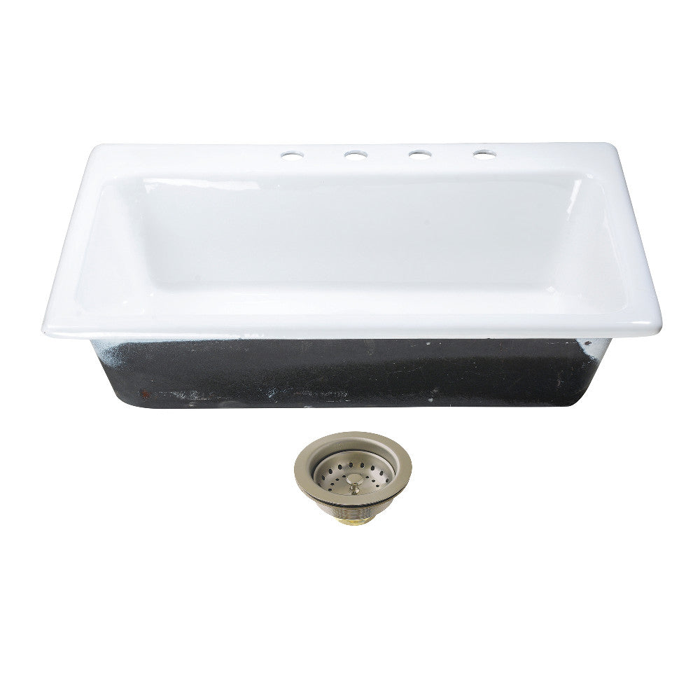 Towne 33 Inch Drop-In Kitchen Sink in White