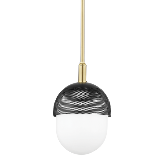 Nyack Pendant with Aged Brass/black Finish
