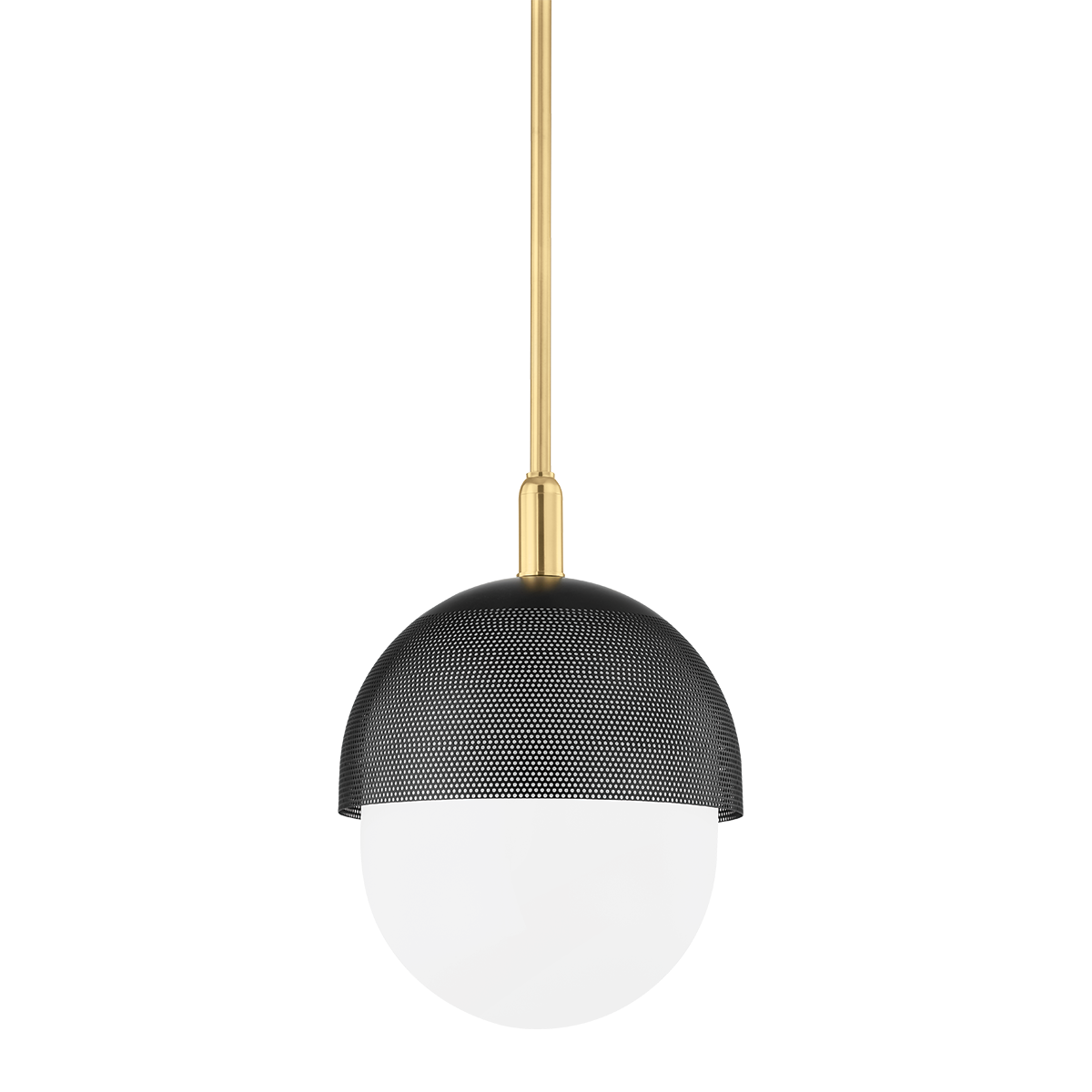 Nyack Pendant with Aged Brass/black Finish