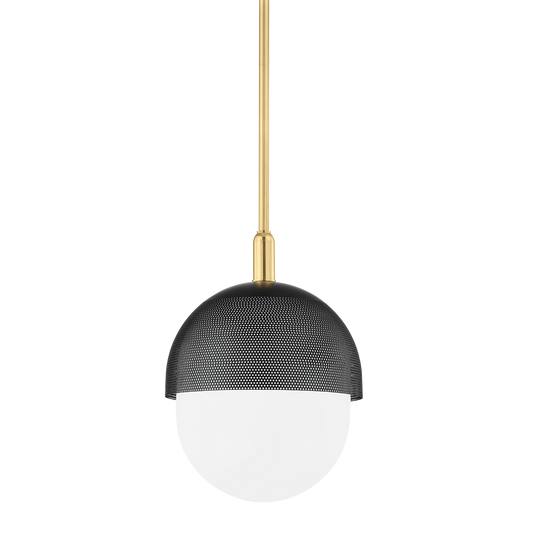 Nyack Pendant with Aged Brass/black Finish