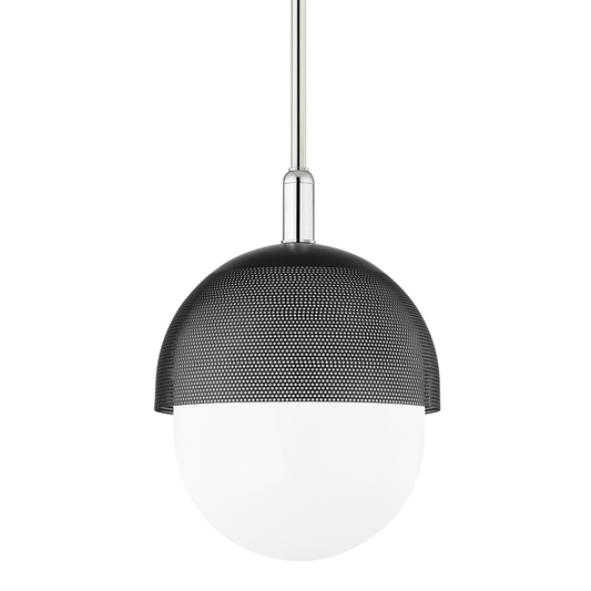 Nyack Pendant with Polished Nickel/black Finish