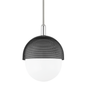 Nyack Pendant with Polished Nickel/black Finish
