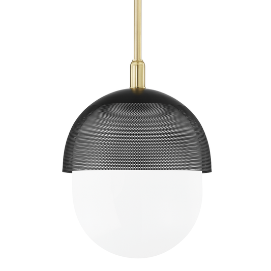 Nyack Pendant with Aged Brass/black Finish