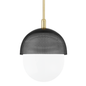 Nyack Pendant with Aged Brass/black Finish