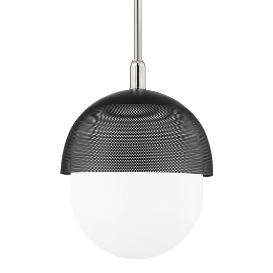 Nyack Pendant with Polished Nickel/black Finish