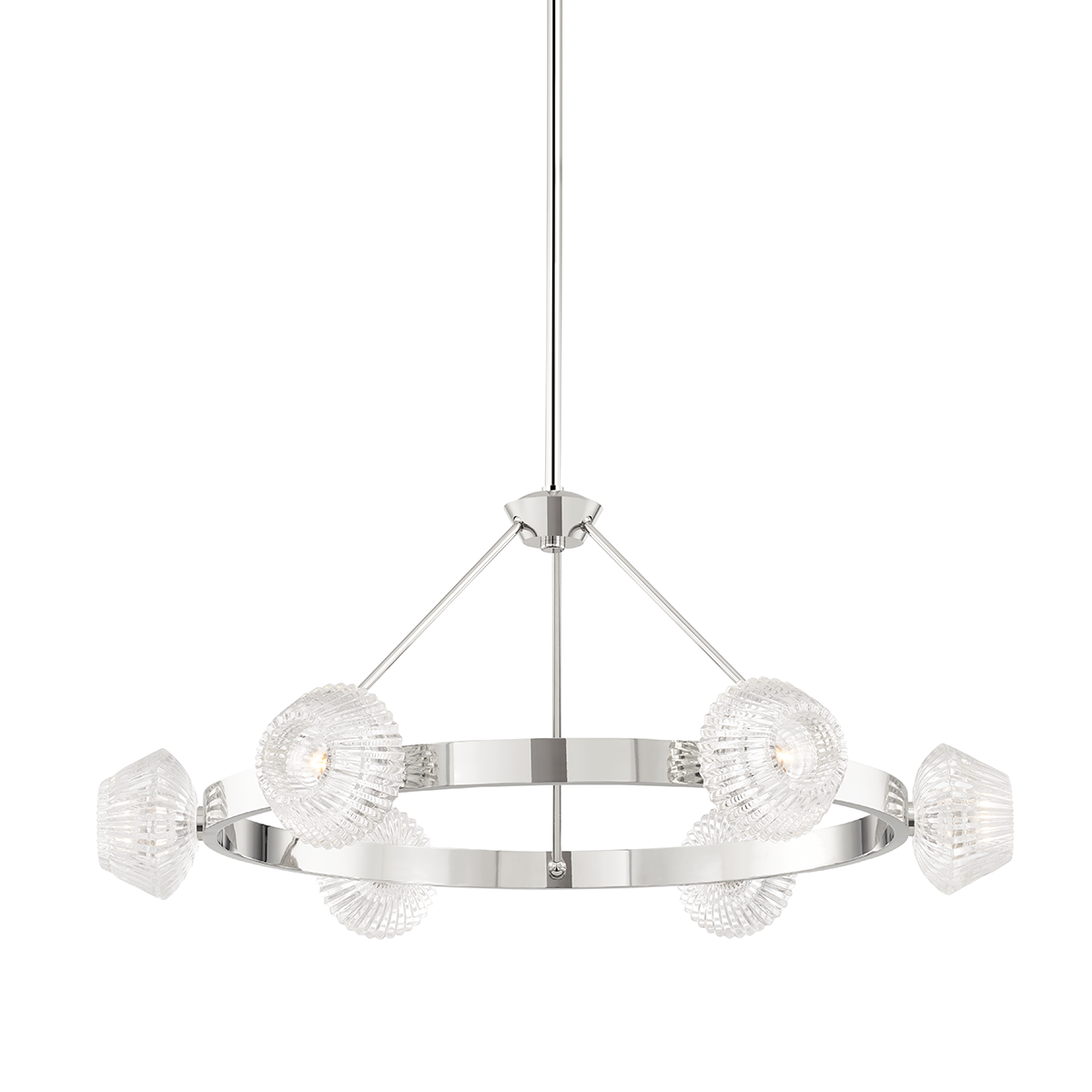 Barclay Chandelier with Polished Nickel Finish