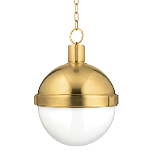 Lambert Pendant with Aged Brass Finish