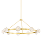 Barclay Chandelier with Aged Brass Finish