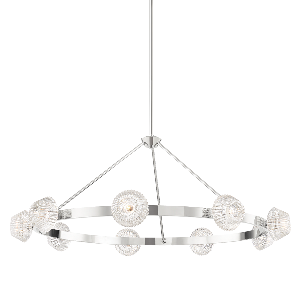 Barclay Chandelier with Polished Nickel Finish