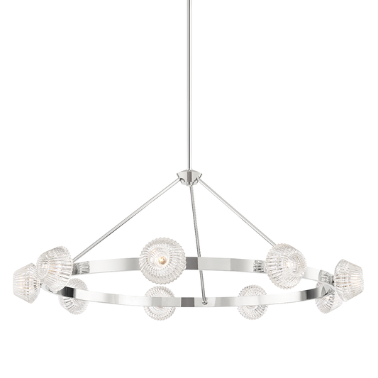 Barclay Chandelier with Polished Nickel Finish