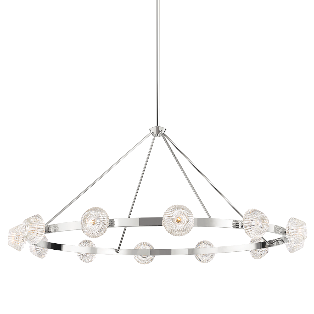 Barclay Chandelier with Polished Nickel Finish