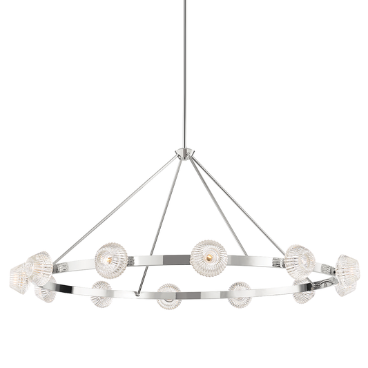 Barclay Chandelier with Polished Nickel Finish