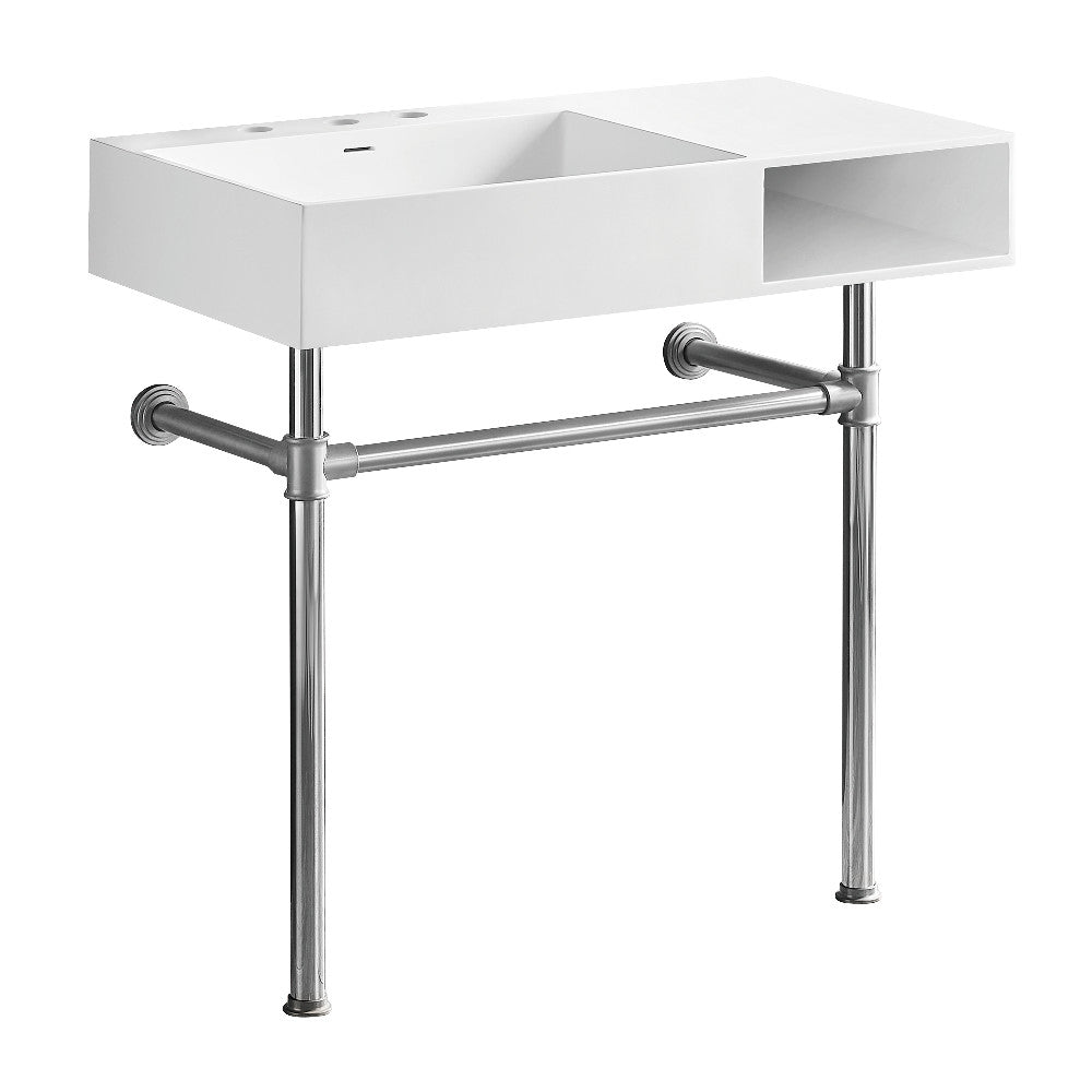 Aurelius 36.63 Inch Console Sink in White