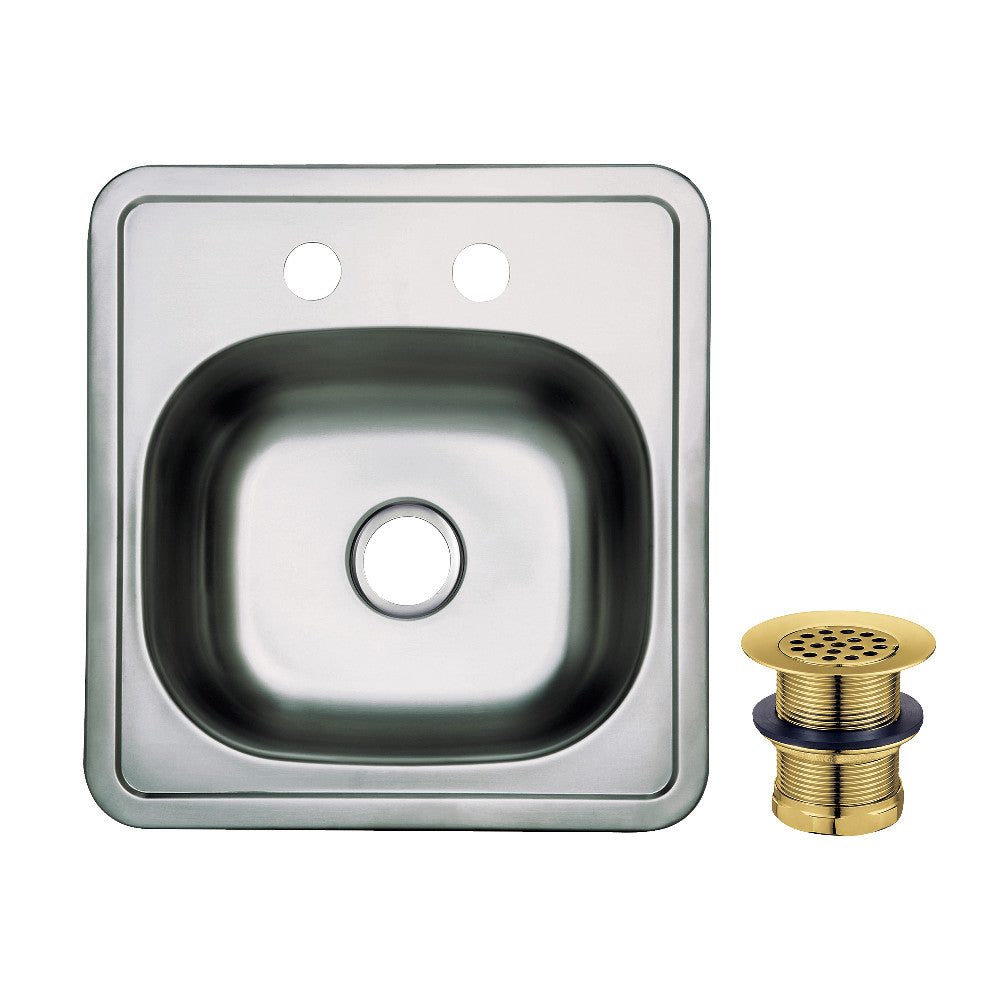 Studio 14.9375 Inch Bar Prep Sink in Brushed Brass