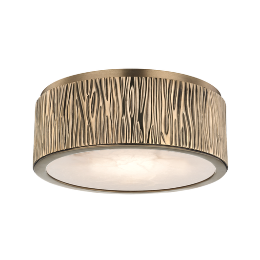 Crispin Flush Mount with Aged Brass Finish