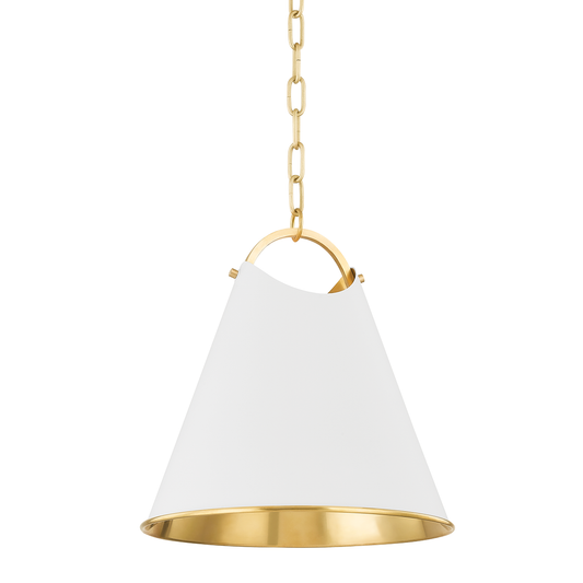 Burnbay Pendant with Aged Brass Finish