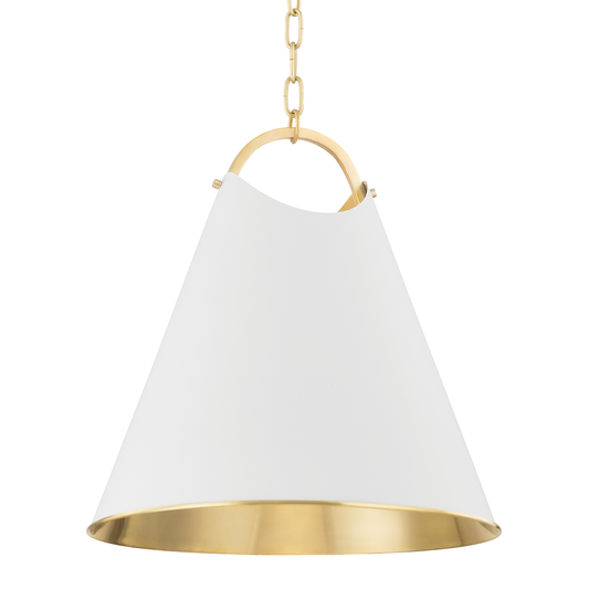 Burnbay Pendant with Aged Brass Finish
