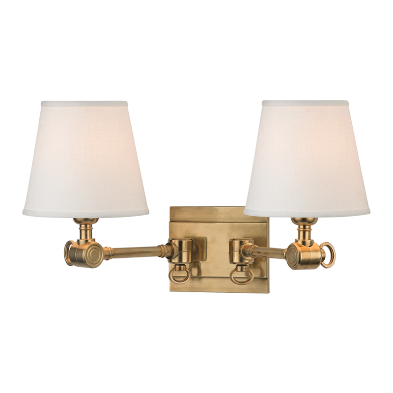 Hillsdale Wall Sconce with Aged Brass Finish
