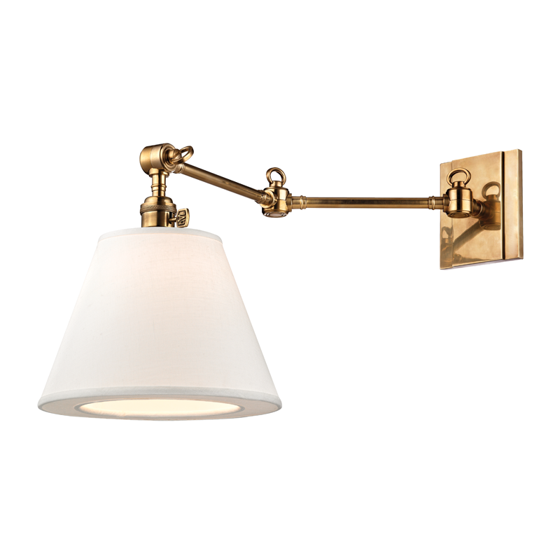 Hillsdale Wall Sconce with Aged Brass Finish