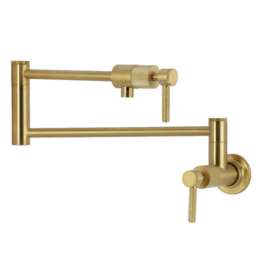 Convergent Pot Filler Faucet in Brushed Brass