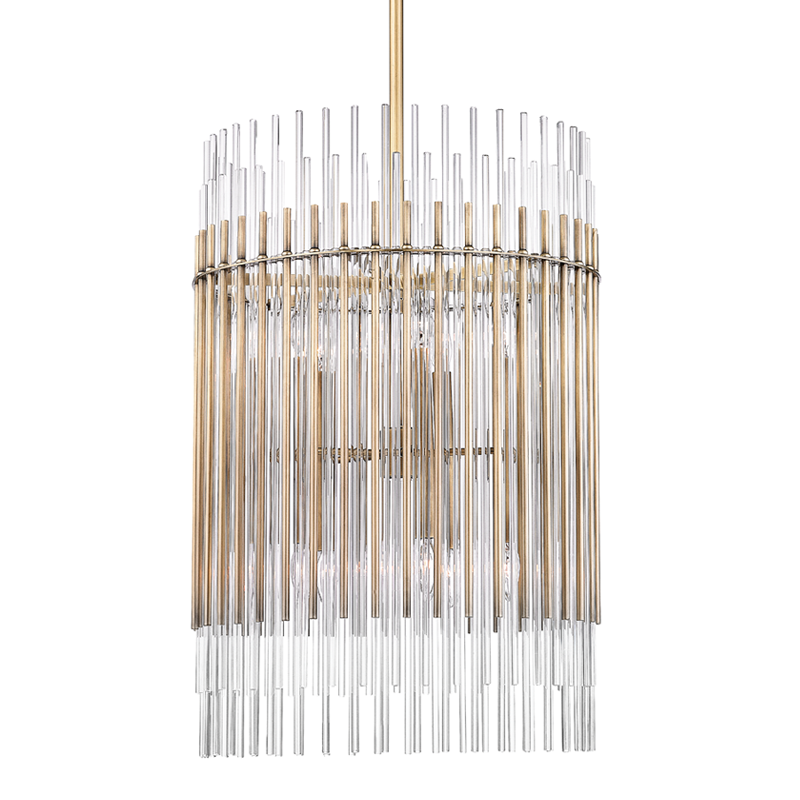 Wallis Chandelier with Aged Brass Finish