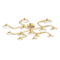 Meander Semi Flush with Aged Brass Finish