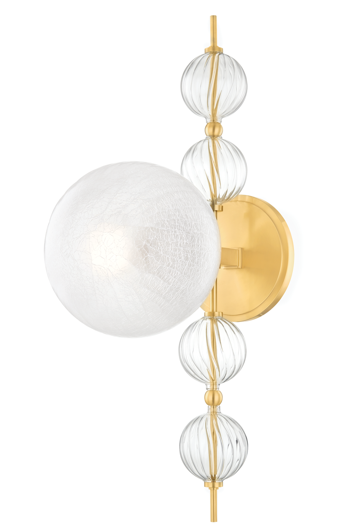 Calypso Wall Sconce with Aged Brass Finish