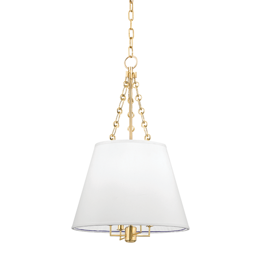 Burdett Pendant with Aged Brass Finish
