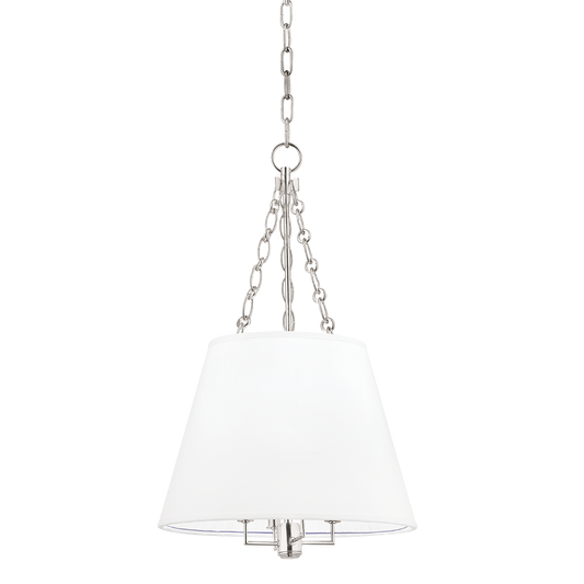 Burdett Pendant with Polished Nickel Finish
